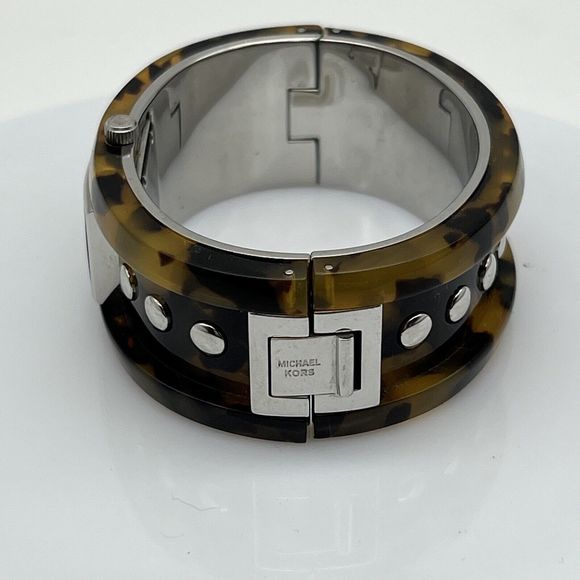 Michael Kors Tortoise Acrylic Brown Dial Ladies Watch MK4130 Quartz Untested - Picture 3 of 12